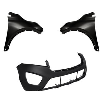 Replacement - 3-Piece (Front Bumper Cover, Driver and Passenger Side Fender)