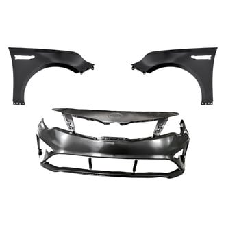 Replacement - 3-Piece (Front Bumper Cover, Driver and Passenger Side Fender) (CAPA Certified)