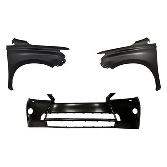 Replacement - 3-Piece (Front Bumper Cover, Driver and Passenger Side Fender) (CAPA Certified)
