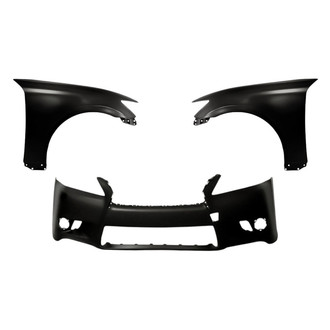Replacement - 3-Piece (Front Bumper Cover, Driver and Passenger Side Fender) (CAPA Certified)