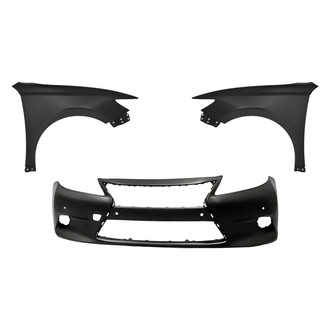 Replacement - 3-Piece (Front Bumper Cover, Driver and Passenger Side Fender) (CAPA Certified)