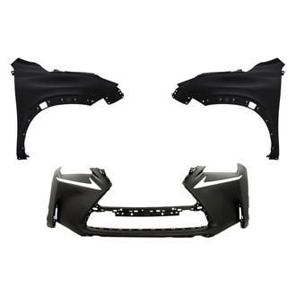 Replacement - 3-Piece (Front Bumper Cover, Driver and Passenger Side Fender) (CAPA Certified)