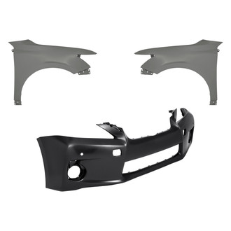 Replacement - 3-Piece (Front Bumper Cover, Driver and Passenger Side Fender) (CAPA Certified)