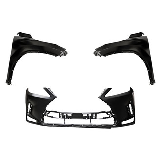 Replacement - 3-Piece (Front Bumper Cover, Driver and Passenger Side Fender) (CAPA Certified)