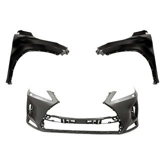 Replacement - 3-Piece (Front Bumper Cover, Driver and Passenger Side Fender) (CAPA Certified)