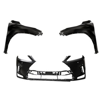 Replacement - 3-Piece (Front Bumper Cover, Driver and Passenger Side Fender) (CAPA Certified)