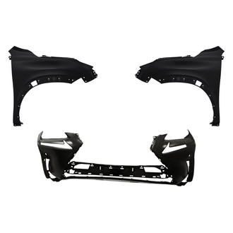 Replacement - 3-Piece (Front Bumper Cover, Driver and Passenger Side Fender) (CAPA Certified)