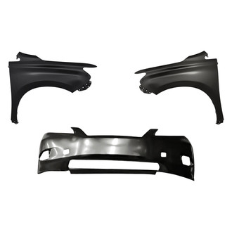 Replacement - 3-Piece (Front Bumper Cover, Driver and Passenger Side Fender) (CAPA Certified)