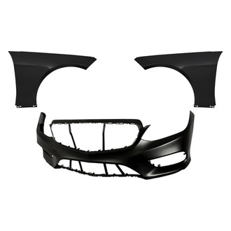 Replacement - 3-Piece (Front Bumper Cover, Driver and Passenger Side Fender) (CAPA Certified)
