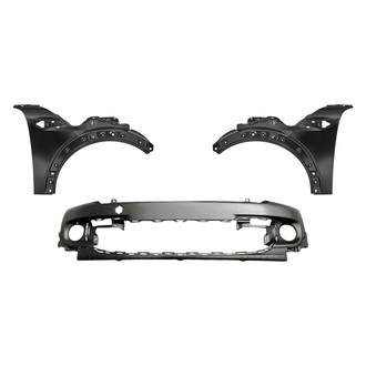 Replacement - 3-Piece (Front Bumper Cover, Driver and Passenger Side Fender)