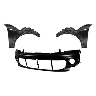 Replacement - 3-Piece (Front Bumper Cover, Driver and Passenger Side Fender) (CAPA Certified)