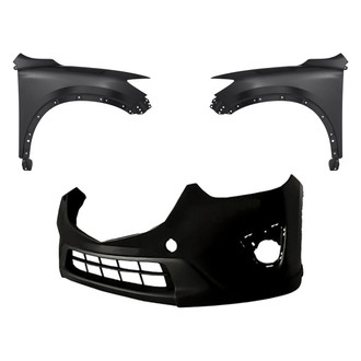 Replacement - 3-Piece (Front Bumper Cover, Driver and Passenger Side Fender) (CAPA Certified)