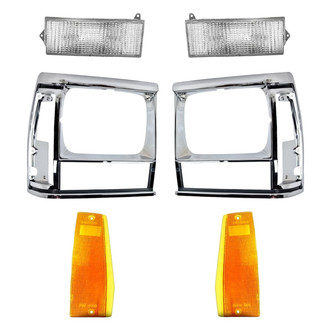 Replacement - 6-Piece (Front Driver and Passenger Side Turn Signal/Parking Light, Driver and Passenger Side Headlight Bezel, Front Driver and Passenger Side Turn Signal/Corner Light) (Standard Line)