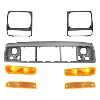 Replacement - 7-Piece (Front Driver and Passenger Side Turn Signal/Parking Light, Header Panel, Driver and Passenger Side Headlight Bezel, Front Driver and Passenger Side Side Marker Light) (Standard Line)