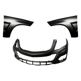 Replacement - 3-Piece (Front Bumper Cover, Driver and Passenger Side Fender)
