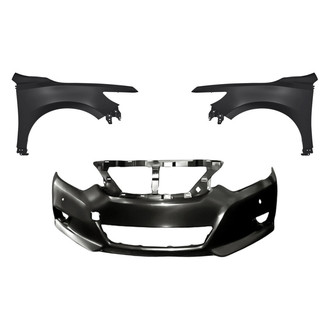 Replacement - 3-Piece (Front Bumper Cover, Driver and Passenger Side Fender) (CAPA Certified)