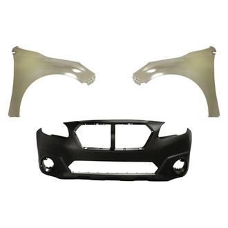 Replacement - 3-Piece (Front Bumper Cover, Driver and Passenger Side Fender) (CAPA Certified)