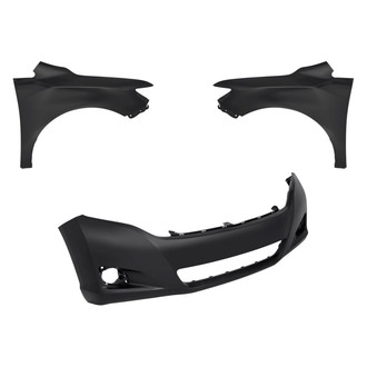Replacement - 3-Piece (Front Bumper Cover, Driver and Passenger Side Fender) (CAPA Certified)