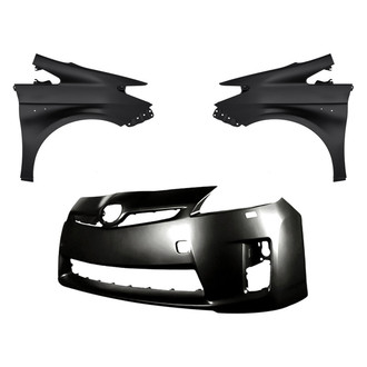 Replacement - 3-Piece (Front Bumper Cover, Driver and Passenger Side Fender) (CAPA Certified)