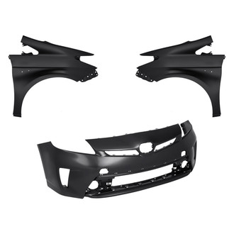 Replacement - 3-Piece (Front Bumper Cover, Driver and Passenger Side Fender) (CAPA Certified)