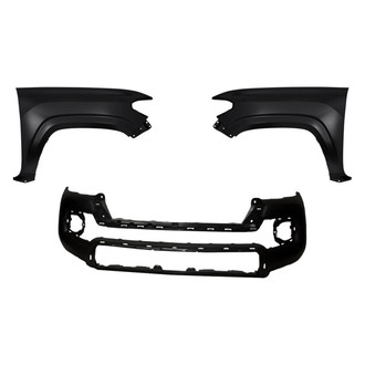 Replacement - 3-Piece (Front Bumper Cover, Driver and Passenger Side Fender) (CAPA Certified)