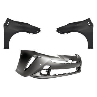 Replacement - 3-Piece (Front Bumper Cover, Driver and Passenger Side Fender) (CAPA Certified)