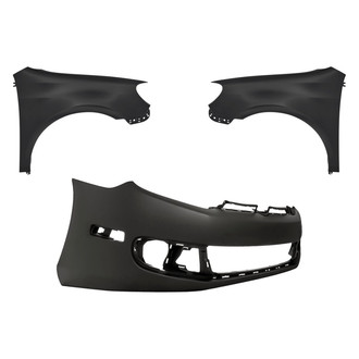 Replacement - 3-Piece (Front Bumper Cover, Driver and Passenger Side Fender) (CAPA Certified)