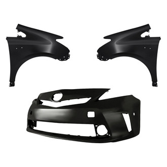 Replacement - 3-Piece (Front Bumper Cover, Driver and Passenger Side Fender) (CAPA Certified)