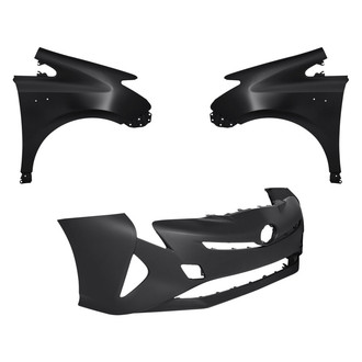 Replacement - 3-Piece (Front Bumper Cover, Driver and Passenger Side Fender) (CAPA Certified)