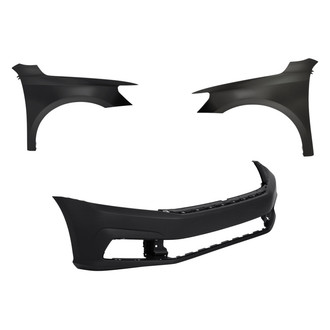 Replacement - 3-Piece (Front Bumper Cover, Driver and Passenger Side Fender) (CAPA Certified)