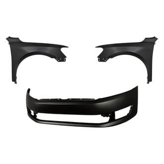 Replacement - 3-Piece (Front Bumper Cover, Driver and Passenger Side Fender) (CAPA Certified)