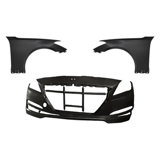 Replacement - 3-Piece (Front Bumper Cover, Driver and Passenger Side Fender) (CAPA Certified)