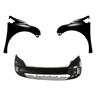 Replacement - 3-Piece (Front Bumper Cover, Driver and Passenger Side Fender) (CAPA Certified)