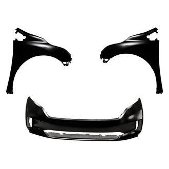 Replacement - 3-Piece (Front Bumper Cover, Driver and Passenger Side Fender) (CAPA Certified)