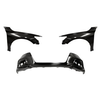 Replacement - 3-Piece (Front Bumper Cover, Driver and Passenger Side Fender) (CAPA Certified)