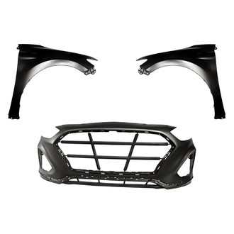 Replacement - 3-Piece (Front Bumper Cover, Driver and Passenger Side Fender) (CAPA Certified)