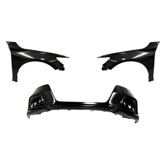 Replacement - 3-Piece (Front Bumper Cover, Driver and Passenger Side Fender) (CAPA Certified)