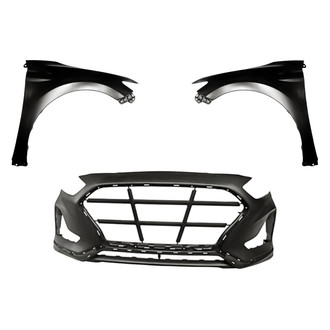 Replacement - 3-Piece (Front Bumper Cover, Driver and Passenger Side Fender) (CAPA Certified)