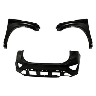 Replacement - 3-Piece (Front Bumper Cover, Driver and Passenger Side Fender) (CAPA Certified)