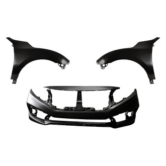 Replacement - 3-Piece (Front Bumper Cover, Driver and Passenger Side Fender) (CAPA Certified)