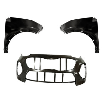 Replacement - 3-Piece (Front Bumper Cover, Driver and Passenger Side Fender) (CAPA Certified)