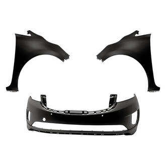 Replacement - 3-Piece (Front Bumper Cover, Driver and Passenger Side Fender) (CAPA Certified)