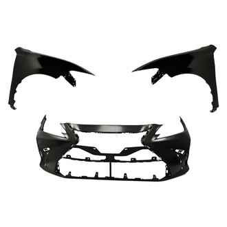 Replacement - 3-Piece (Front Bumper Cover, Driver and Passenger Side Fender) (CAPA Certified)