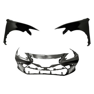 Replacement - 3-Piece (Front Bumper Cover, Driver and Passenger Side Fender) (CAPA Certified)