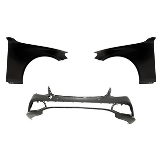 Replacement - 3-Piece (Front Bumper Cover, Driver and Passenger Side Fender) (CAPA Certified)