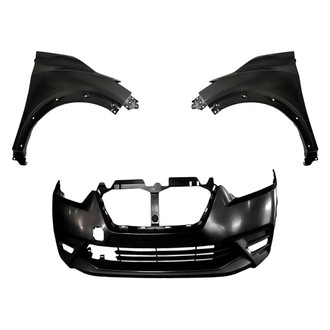 Replacement - 3-Piece (Front Bumper Cover, Driver and Passenger Side Fender) (CAPA Certified)