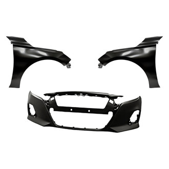 Replacement - 3-Piece (Front Bumper Cover, Driver and Passenger Side Fender) (CAPA Certified)