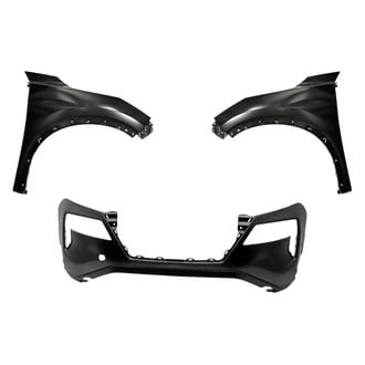 Replacement - 3-Piece (Front Bumper Cover, Driver and Passenger Side Fender) (CAPA Certified)