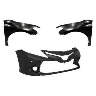 Replacement - 3-Piece (Front Bumper Cover, Driver and Passenger Side Fender) (CAPA Certified)