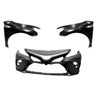 Replacement - 3-Piece (Front Bumper Cover, Driver and Passenger Side Fender) (CAPA Certified)